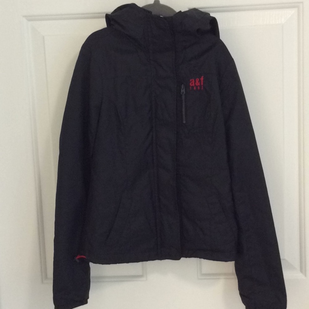 Abercrombie kids girls navy blue rain jacket